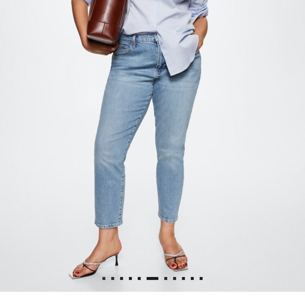 Mango Light Blue Ankle Jeans